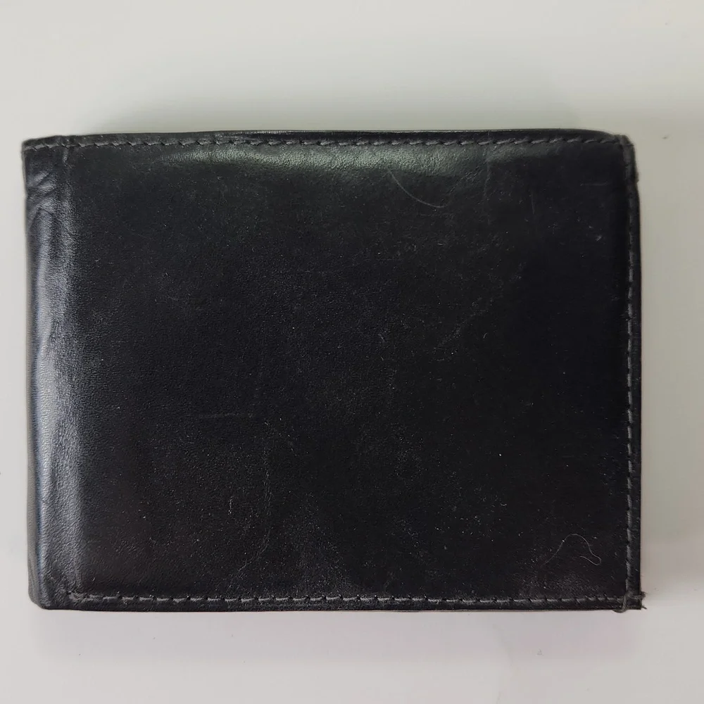 Leather Wallet With Flip Out ID Holder, Handcrafted